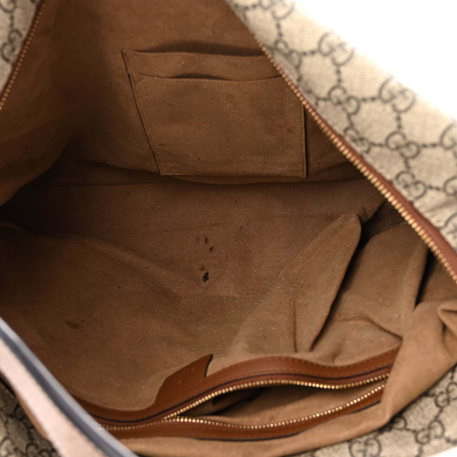 Gucci GG Supreme Monogram Large Linea A Hobo Light Brown 5 of 11