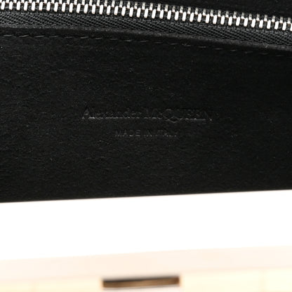 Alexander McQueen Metallic Calfskin Crocodile Embossed Knuckle Flat Clutch Gold 5 of 8