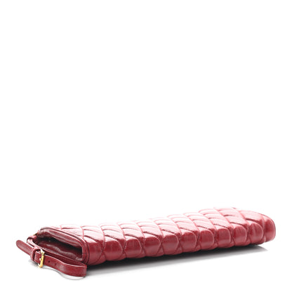 Miu Miu Vitello Shine Quilted Wristlet Rubino 4 of 7