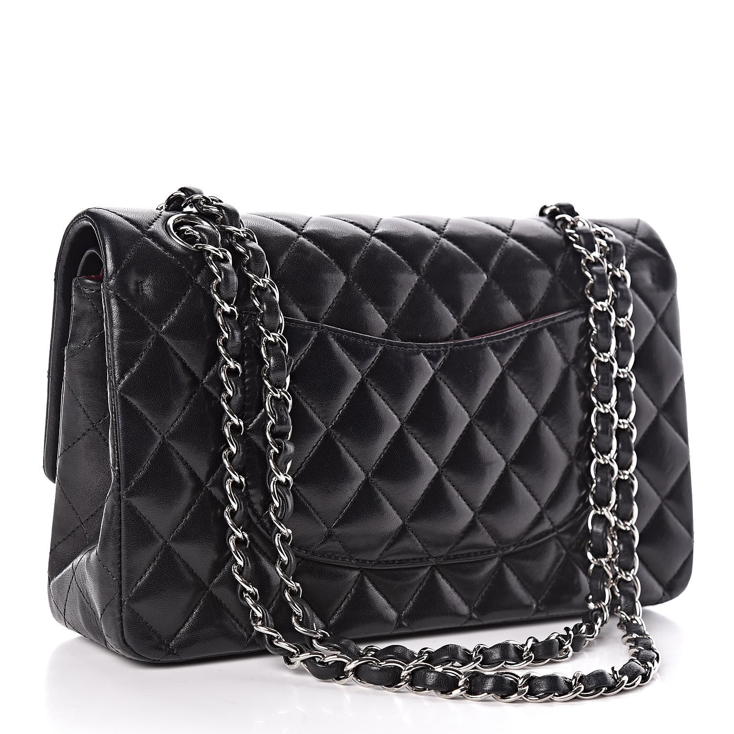 Chanel Lambskin Quilted Medium Double Flap Black 3 of 13