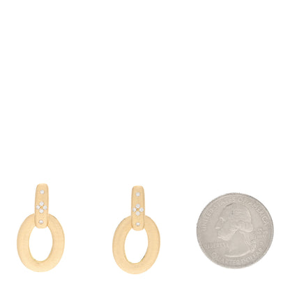 Roberto Coin 18K Yellow Gold Duchessa Diamond Doorknocker Drop Earrings 2 of 5
