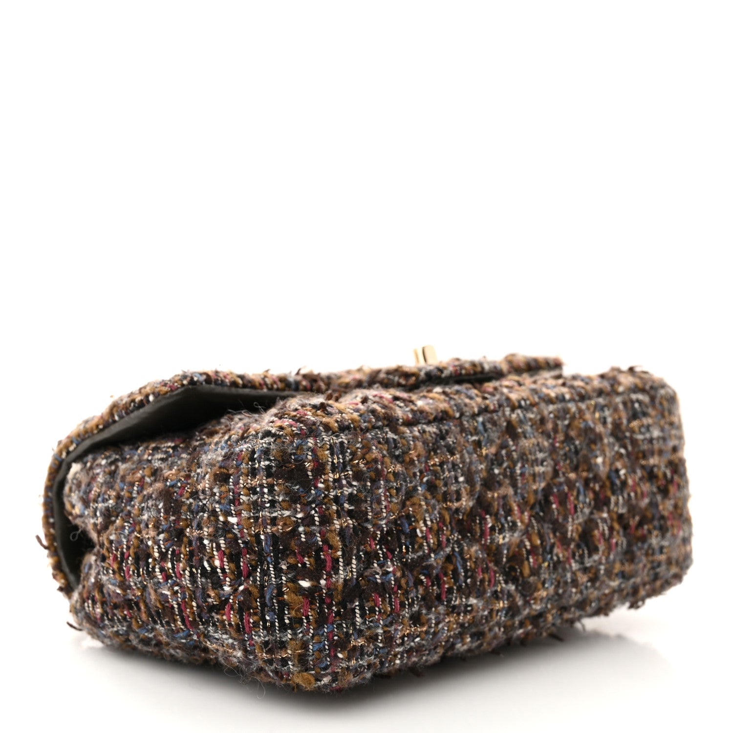 Chanel Tweed Quilted Mini Rectangular Flap Brown Multicolor 4 of 11