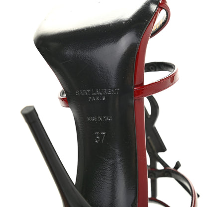 Saint Laurent Patent Calfskin Cassandra 110 Sandals 37 Hot Red 7 of 8