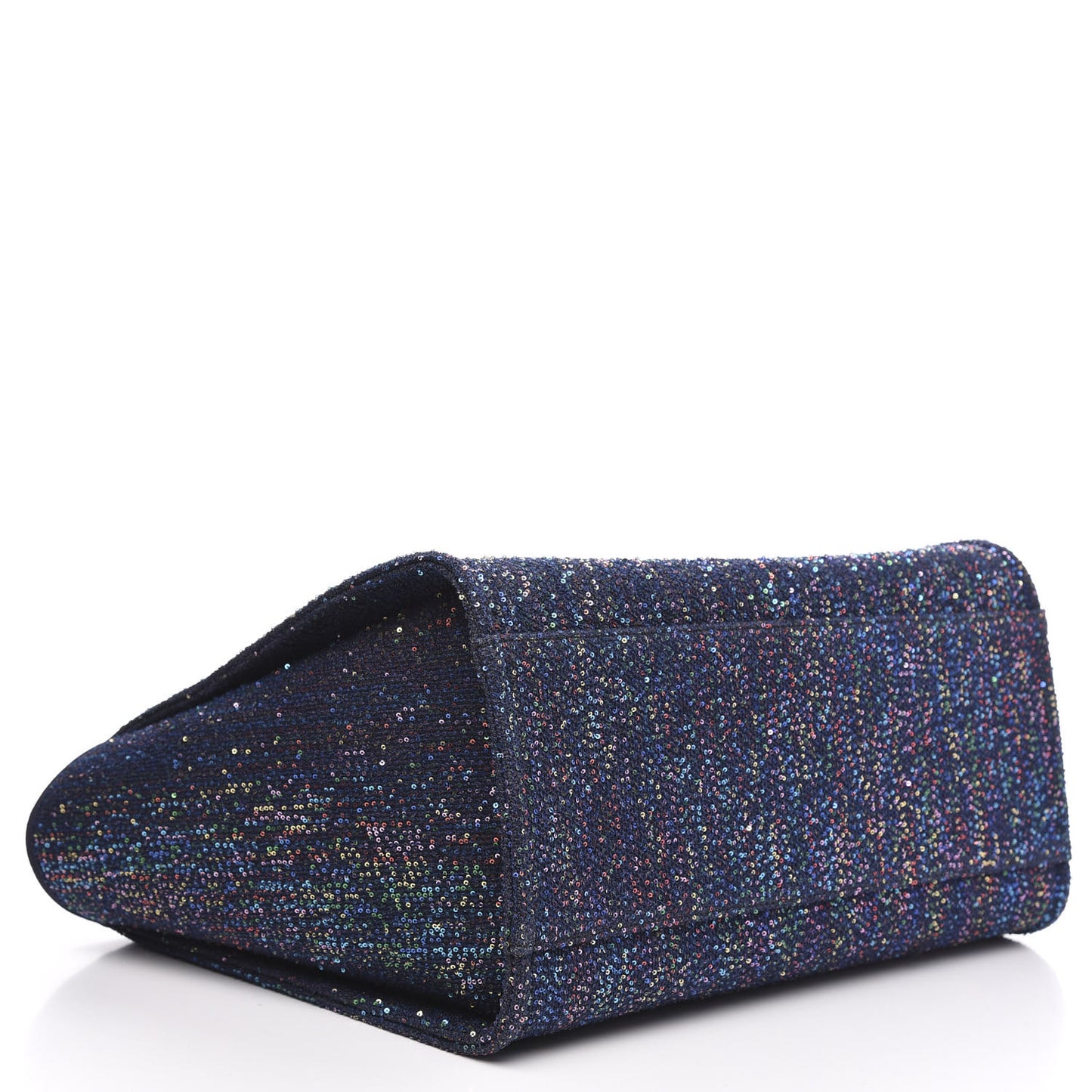 Viscose Sequins Medium Deauville Tote Navy