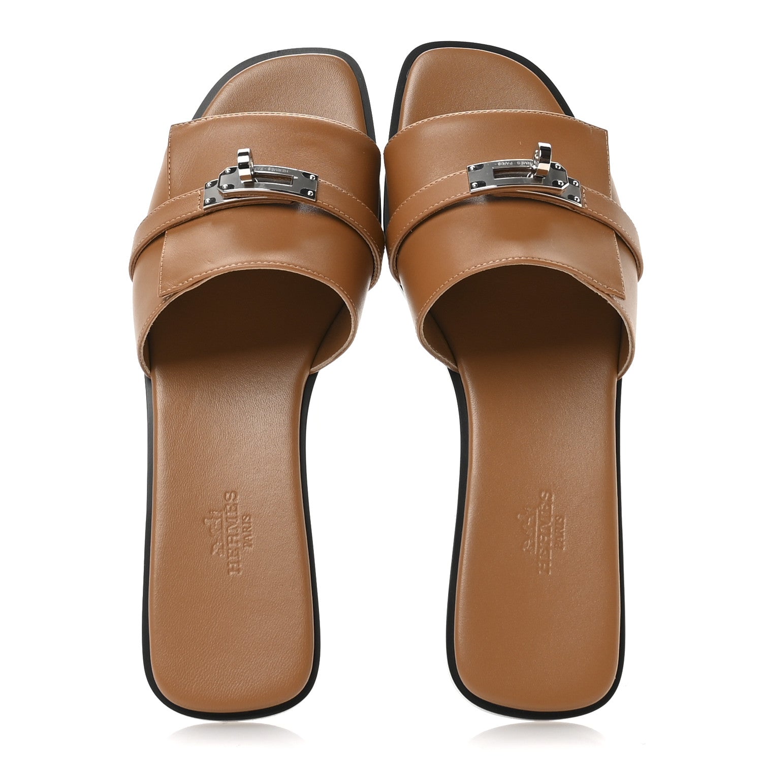 Hermes Calfskin Giulia Sandals 39 Naturel 2 of 9