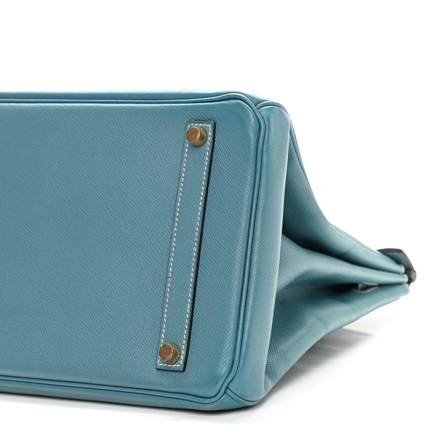 Hermes Courchevel Birkin 35 Blue Jean 9 of 11