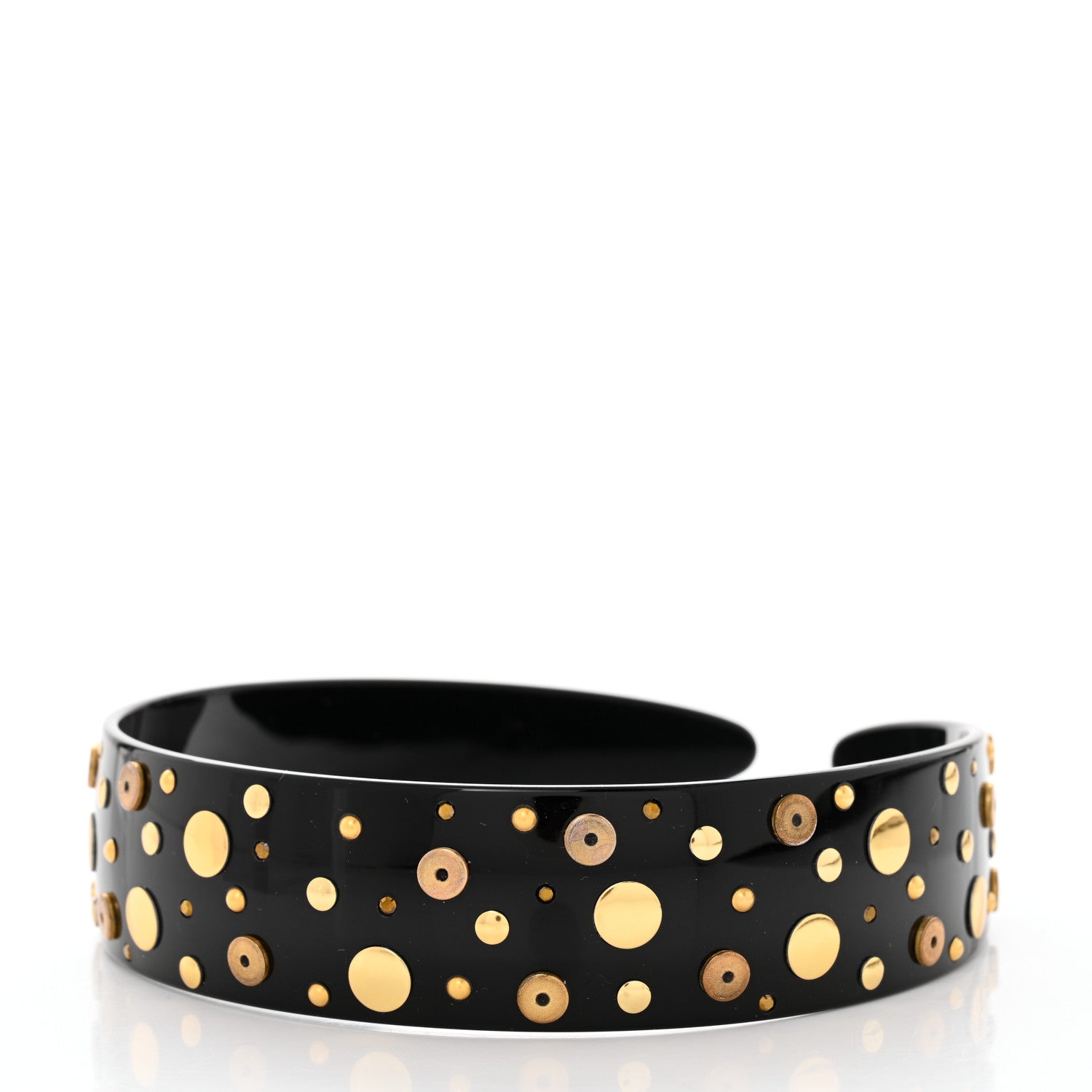Chanel Plastic Metal CC Headband Black 3 of 5