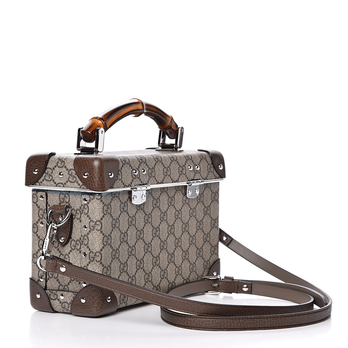 GG Supreme Monogram Globe-Trotter Beauty Case Brown
