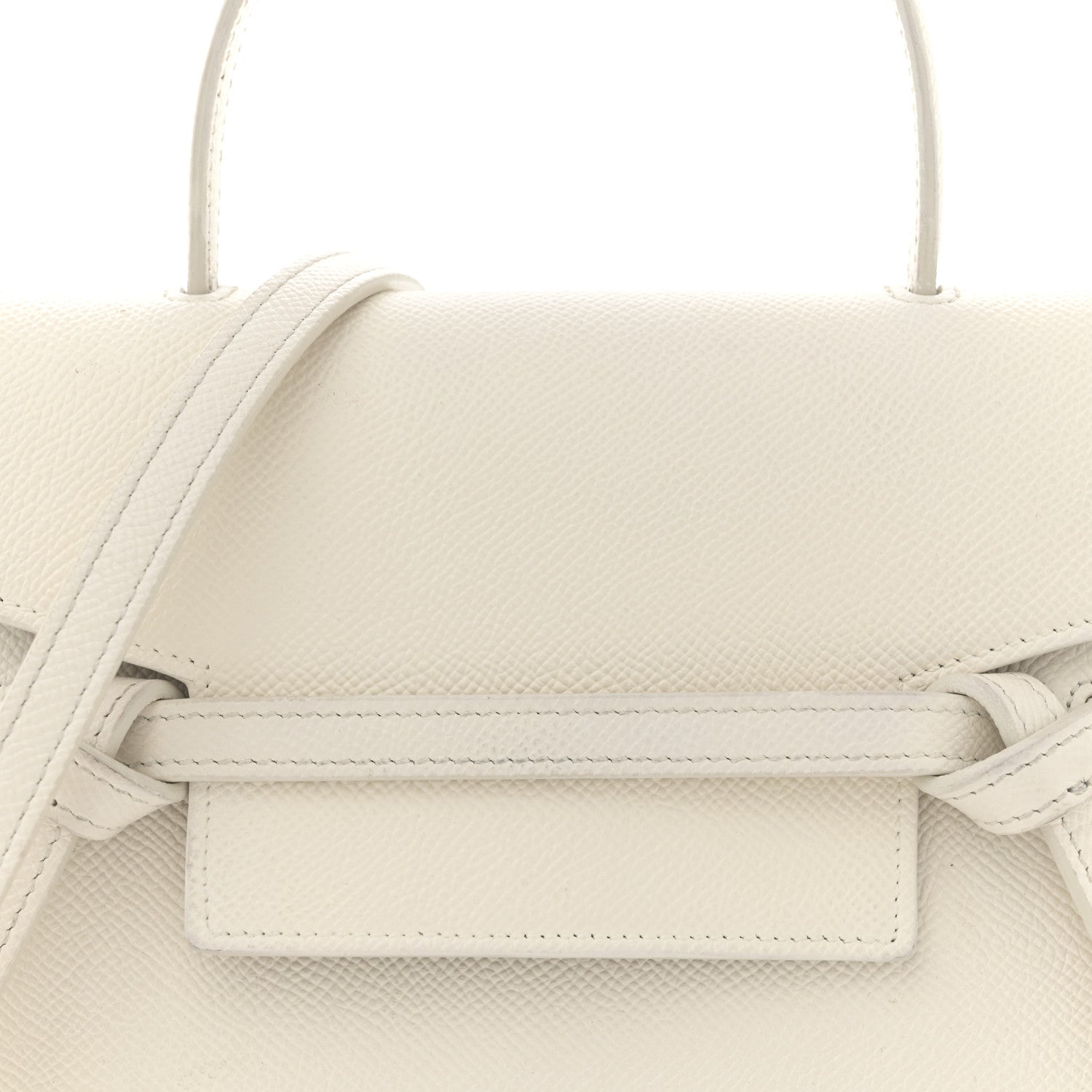 Celine Grained Calfskin Nano Belt Bag Chalk 7 of 12