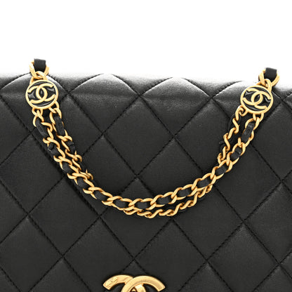 Chanel Lambskin Quilted Enamel CC Chain Flap Black 8 of 12