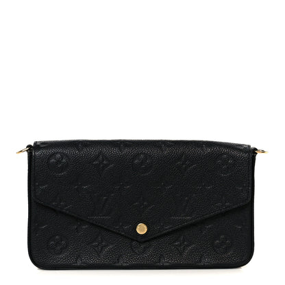 Louis Vuitton Empreinte Pochette Felicie Chain Wallet Black 1 of 8