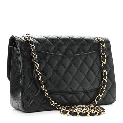 Chanel Caviar Quilted Jumbo Double Flap Black 3 of 13