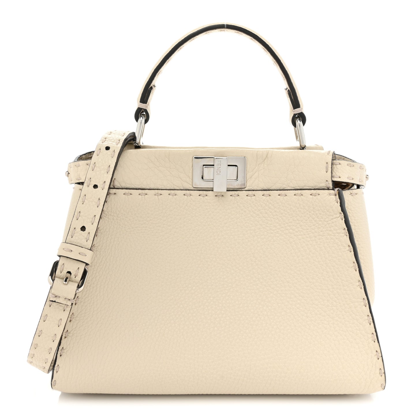 Cuoio Romano Selleria Mini Peekaboo Iconic Satchel Latte