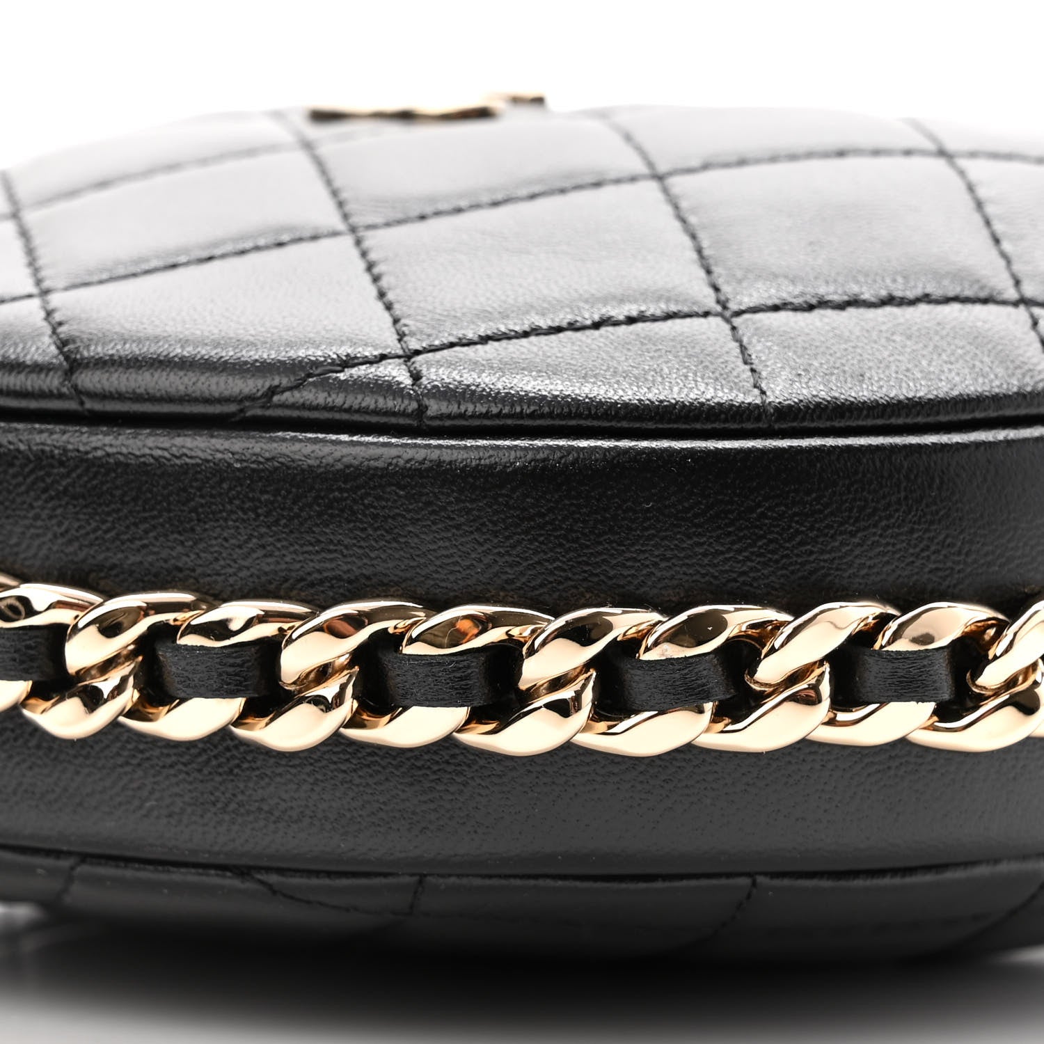 Chanel Quilted Chain Around Pouch Black 10 of 10