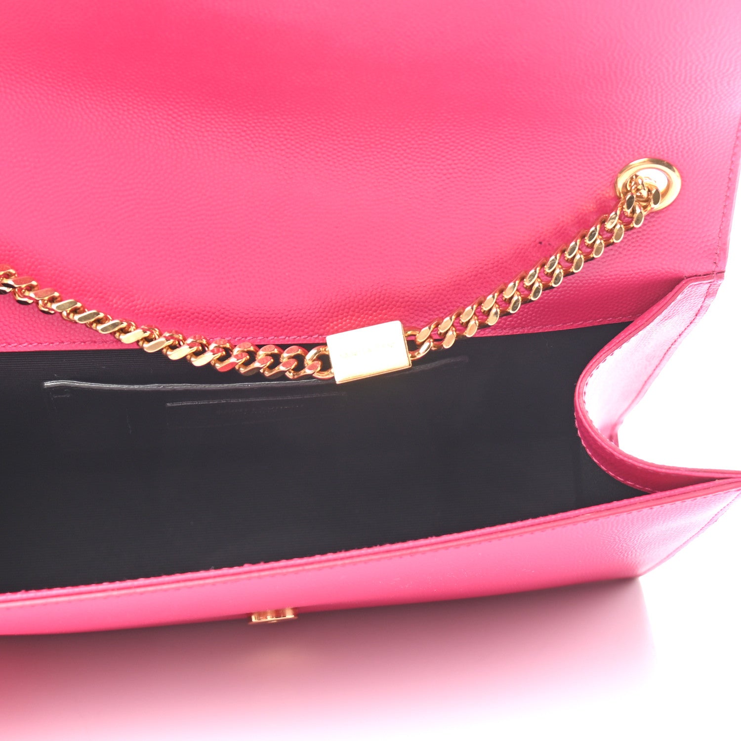 Saint Laurent Grain De Poudre Medium Monogram Kate Satchel Lipstick Fuchsia 5 of 9