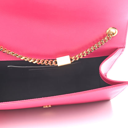 Saint Laurent Grain De Poudre Medium Monogram Kate Satchel Lipstick Fuchsia 5 of 9
