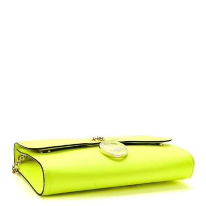 Christian Louboutin Matte Calfskin Riviera Clutch  Fluo Yellow 4 of 9