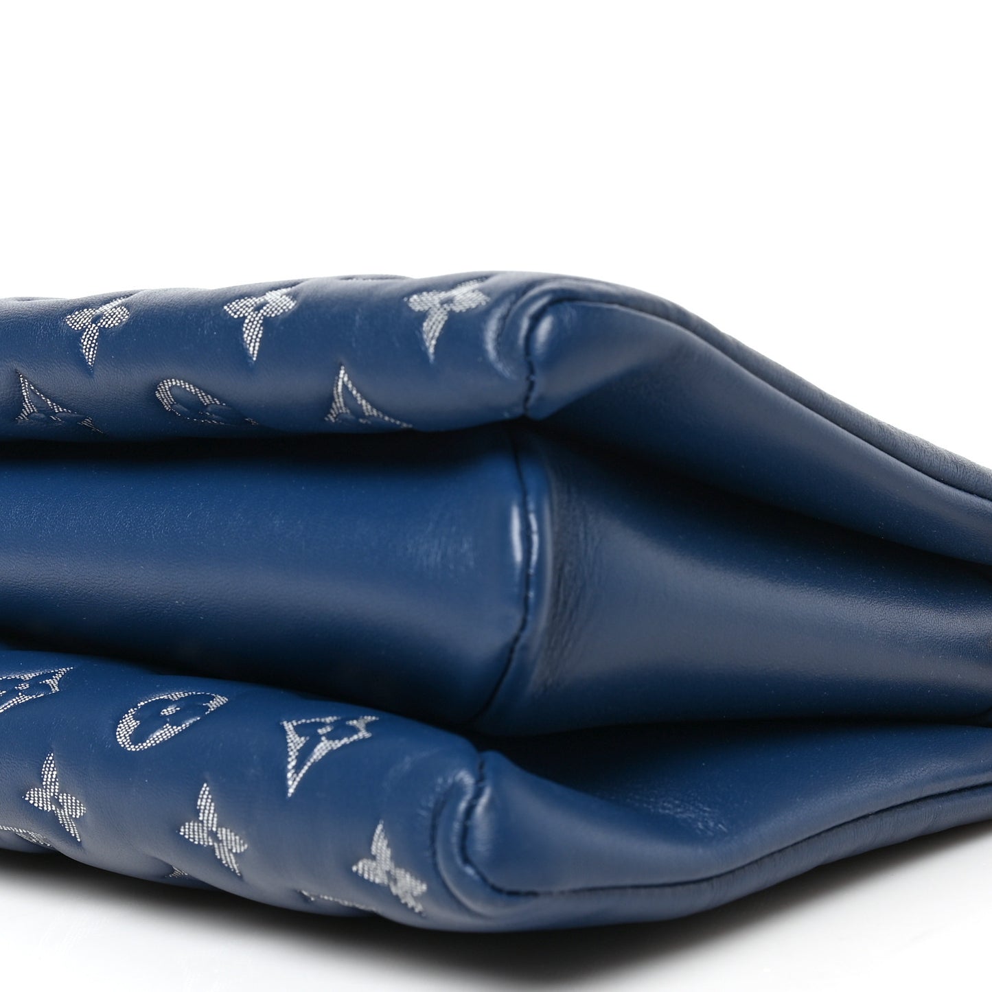 Lambskin Embossed Monogram Coussin PM Denim Blue