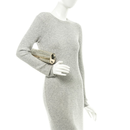 Jimmy Choo Lame Glitter Tube Clutch Light Gold 2 of 7
