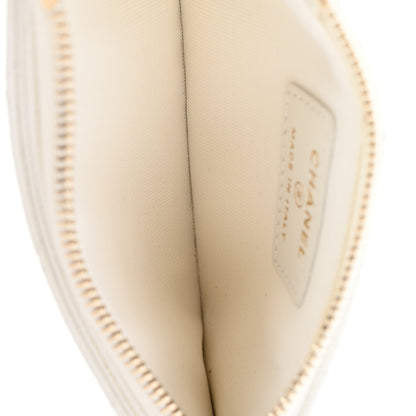 Chanel Caviar Quilted Flap Zip Card Holder White 5 of 8