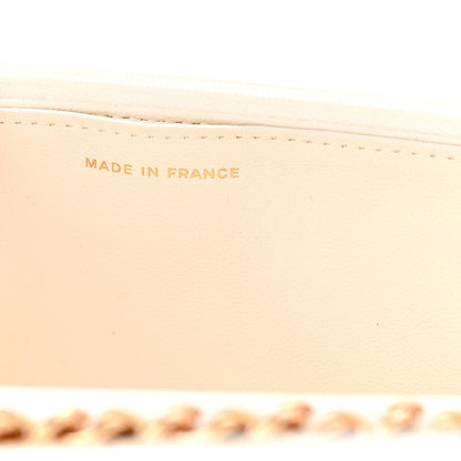 Chanel Lambskin Quilted Frame Wallet On Chain WOC White 7 of 18