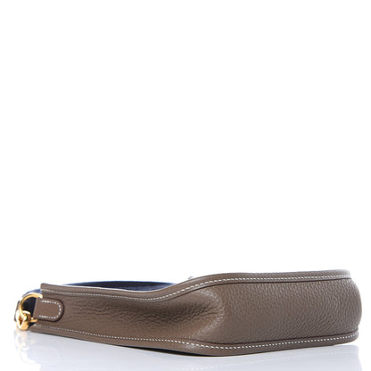 Hermes Taurillon Clemence Amazone Evelyne TPM Etoupe Bleu Indigo 4 of 11