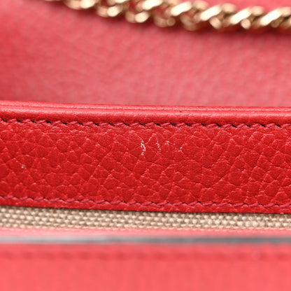 Gucci Dollar Calfskin Small Interlocking G Shoulder Bag Red 8 of 11