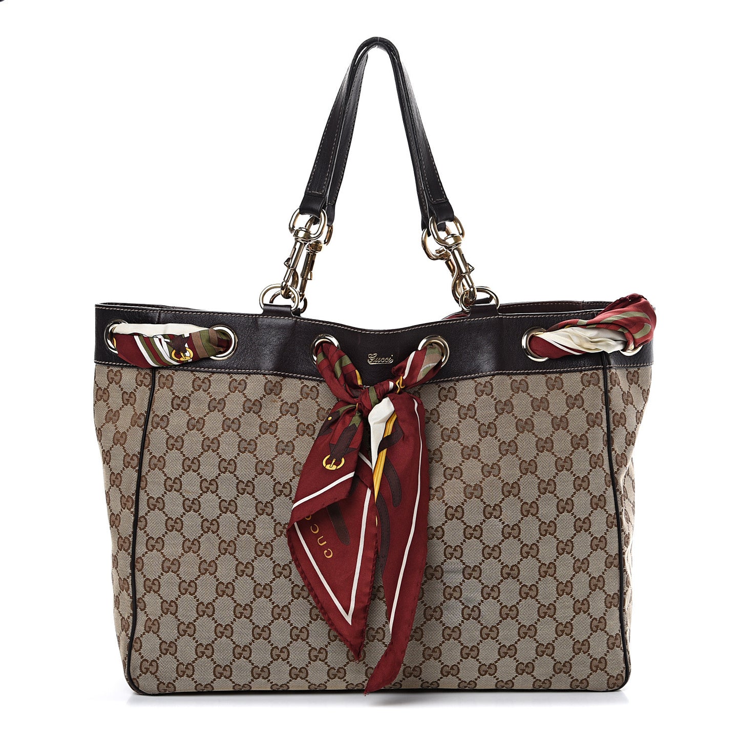 Monogram Large Positano Tote Brown