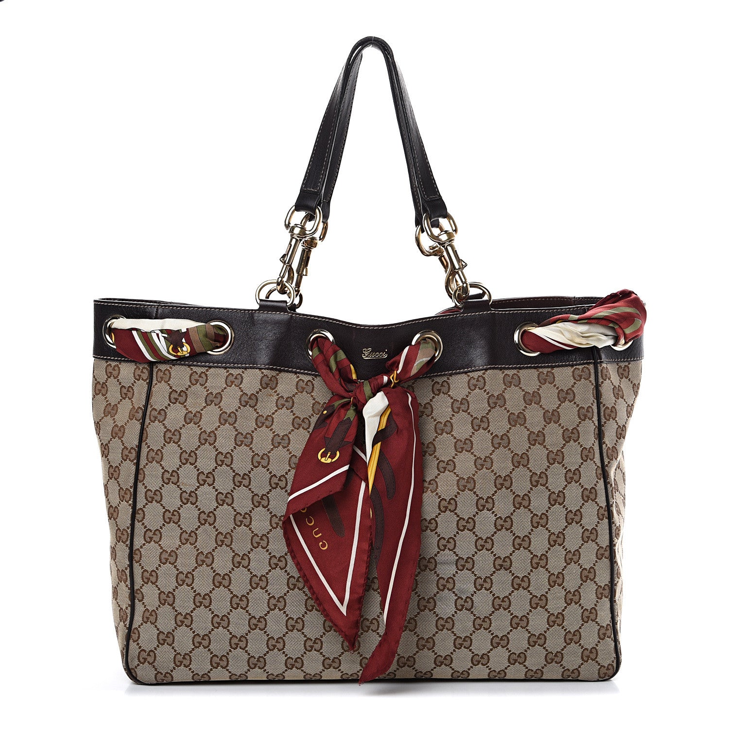 Gucci Monogram Large Positano Tote Brown 1 of 18