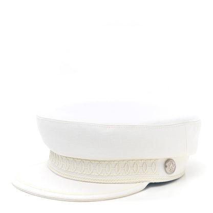 Hermes Linen Twill Cabourg Cap 58 White 1 of 7