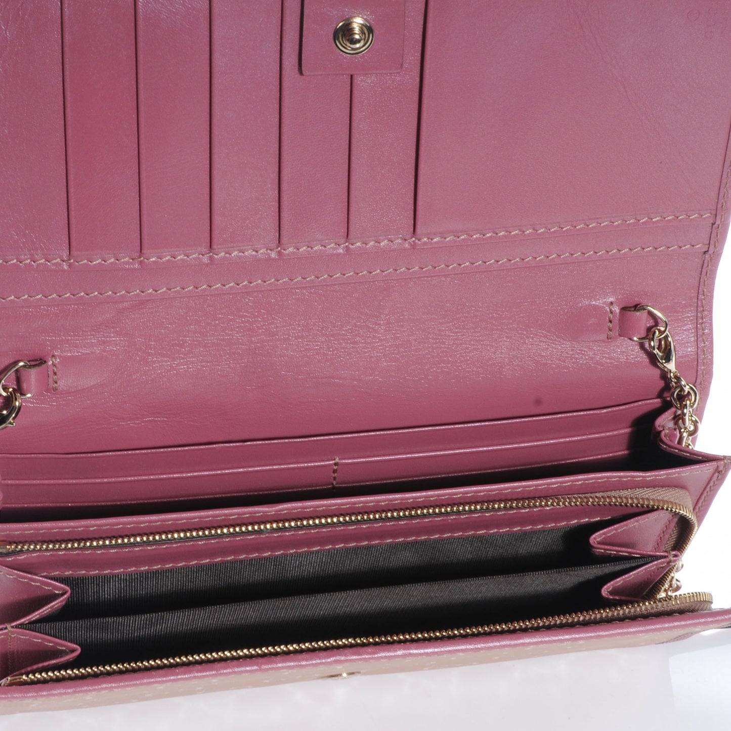 Imprime Monogram GG Pierce Chain Clutch Wallet Pink