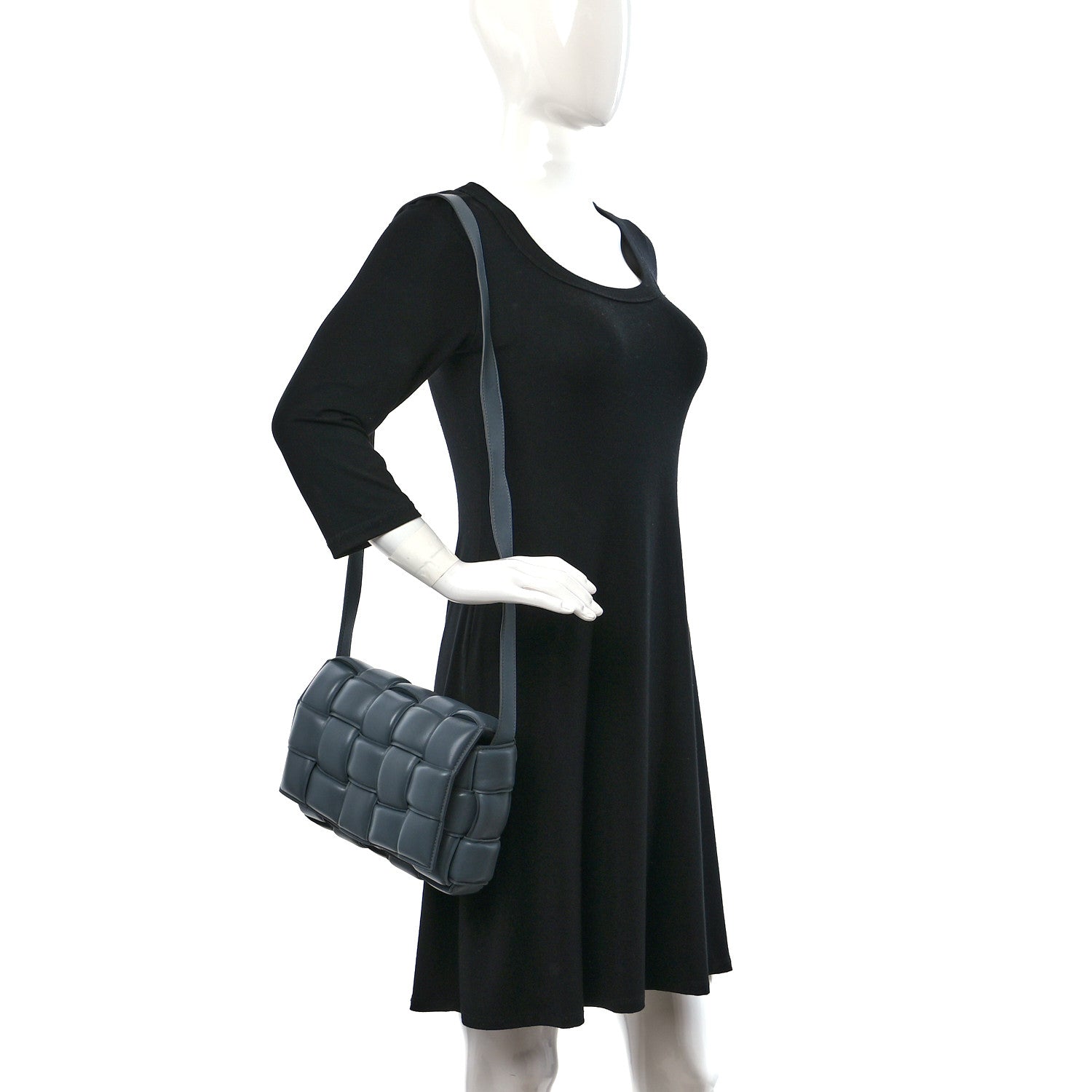 Bottega Veneta Nappa Maxi Intreccio Padded Cassette Crossbody Bag Thunder 2 of 8