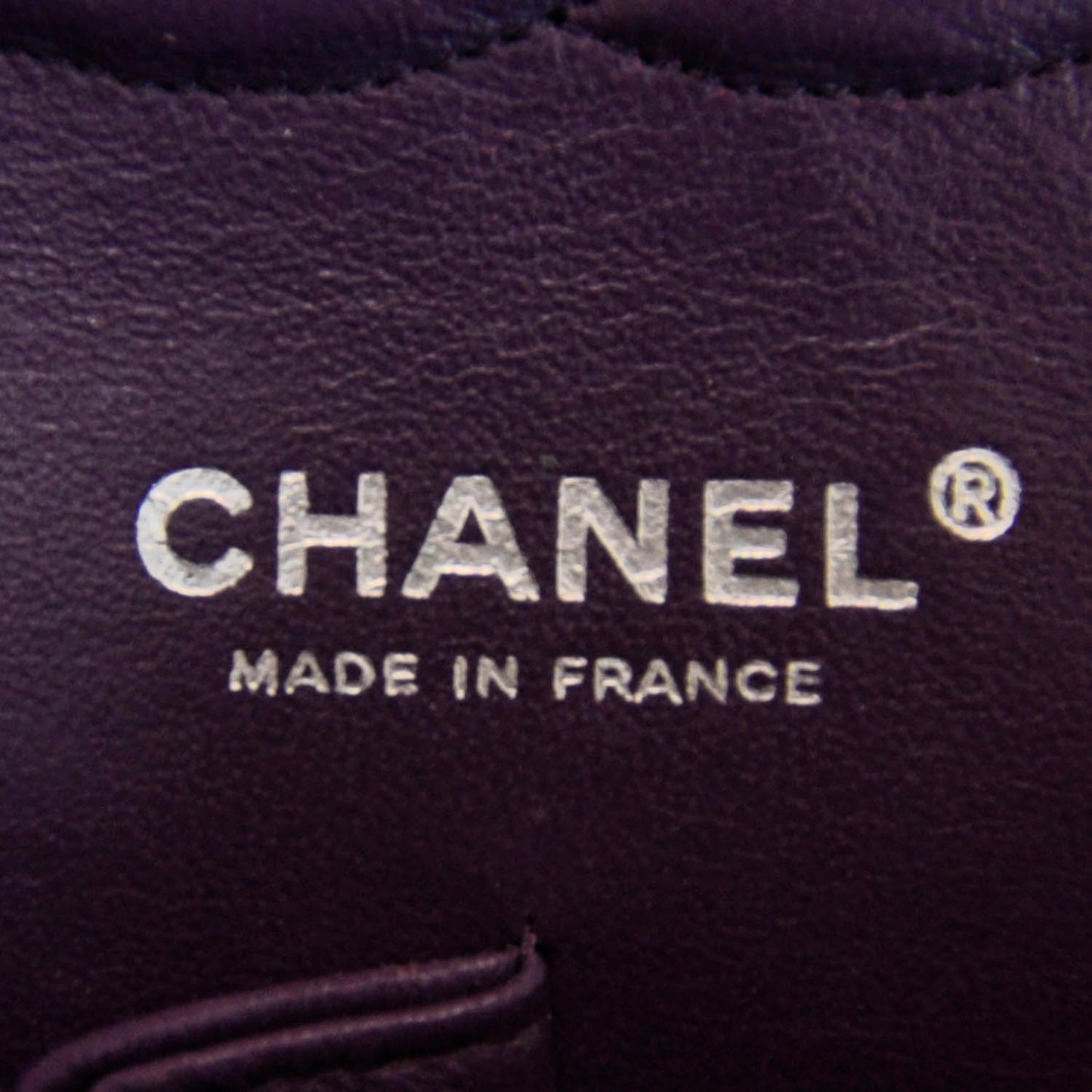 Caviar Medium Double Flap Purple