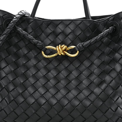 Bottega Veneta Nappa Intrecciato Medium Andiamo Shoulder Bag Black 8 of 10