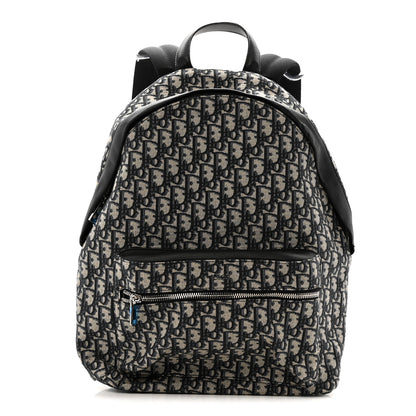 Christian Dior Oblique Calfskin Rider Backpack Beige Black 1 of 15