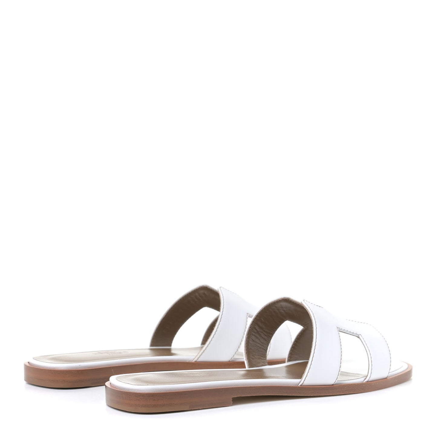 Box Calfskin Oran Sandals 37 White