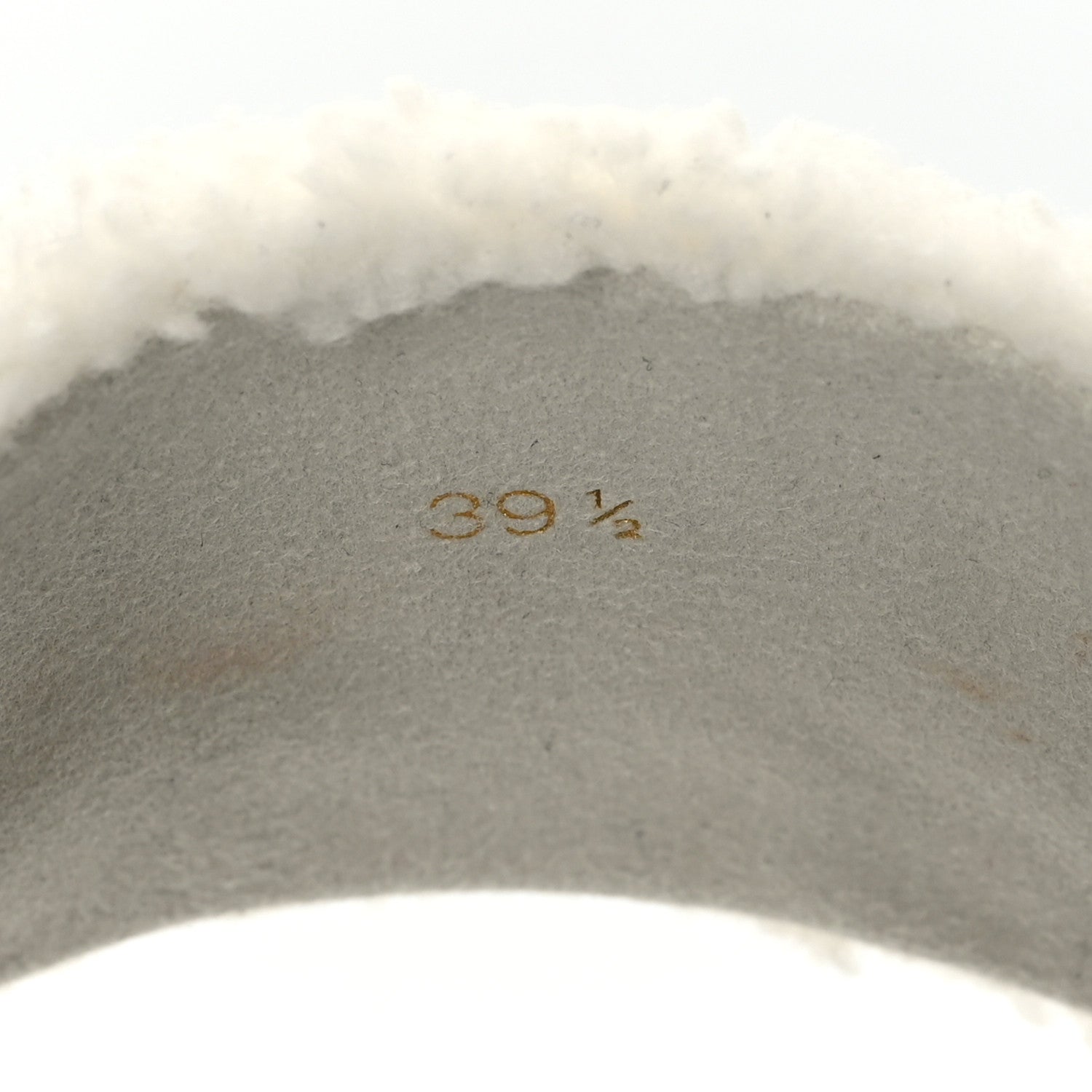 Christian Louboutin Faux Shearling Embroidered Pool Donna Flat Slide Sandals 39.5 White 6 of 8