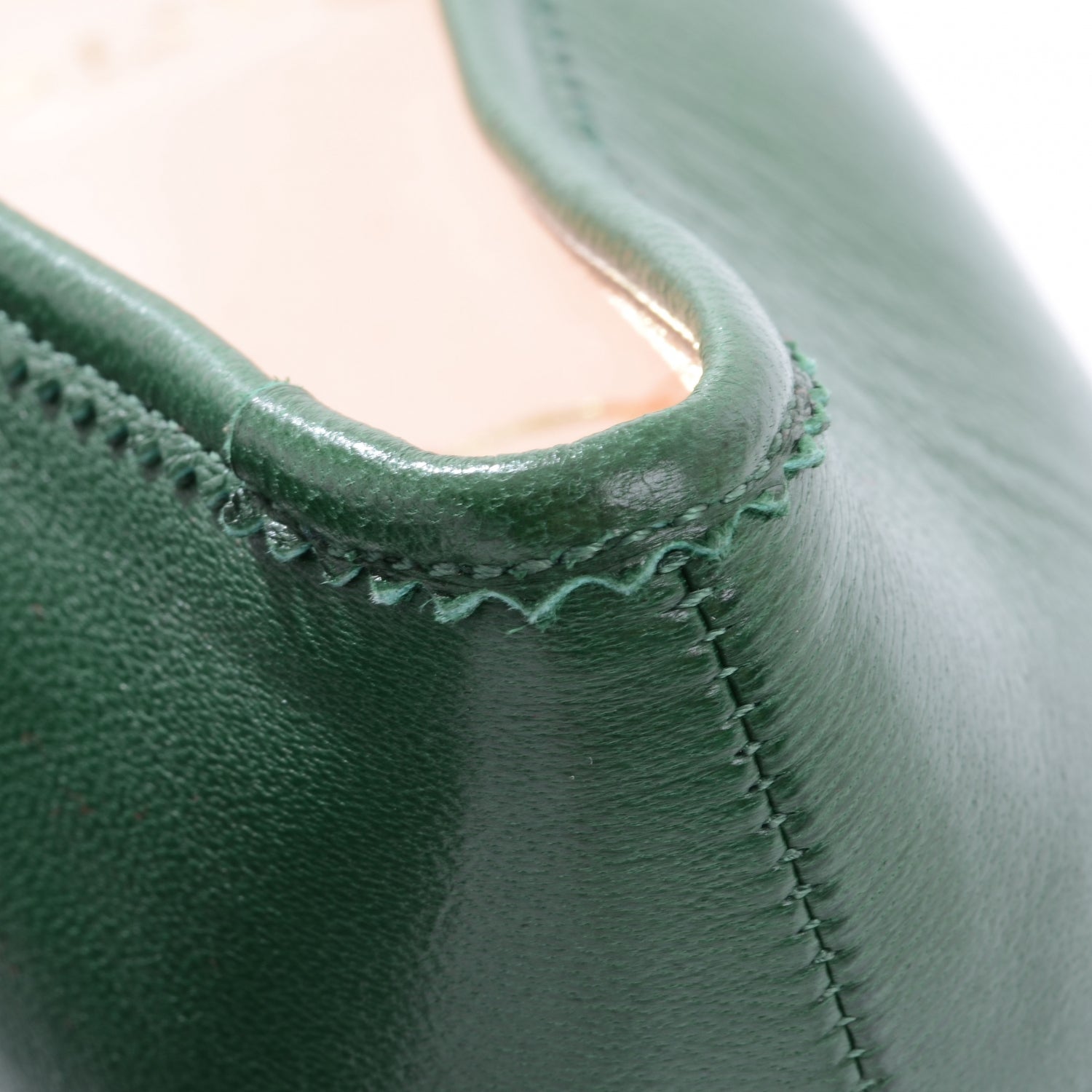 Christian Louboutin Leather Gozul Flats Green 37.5 5 of 9
