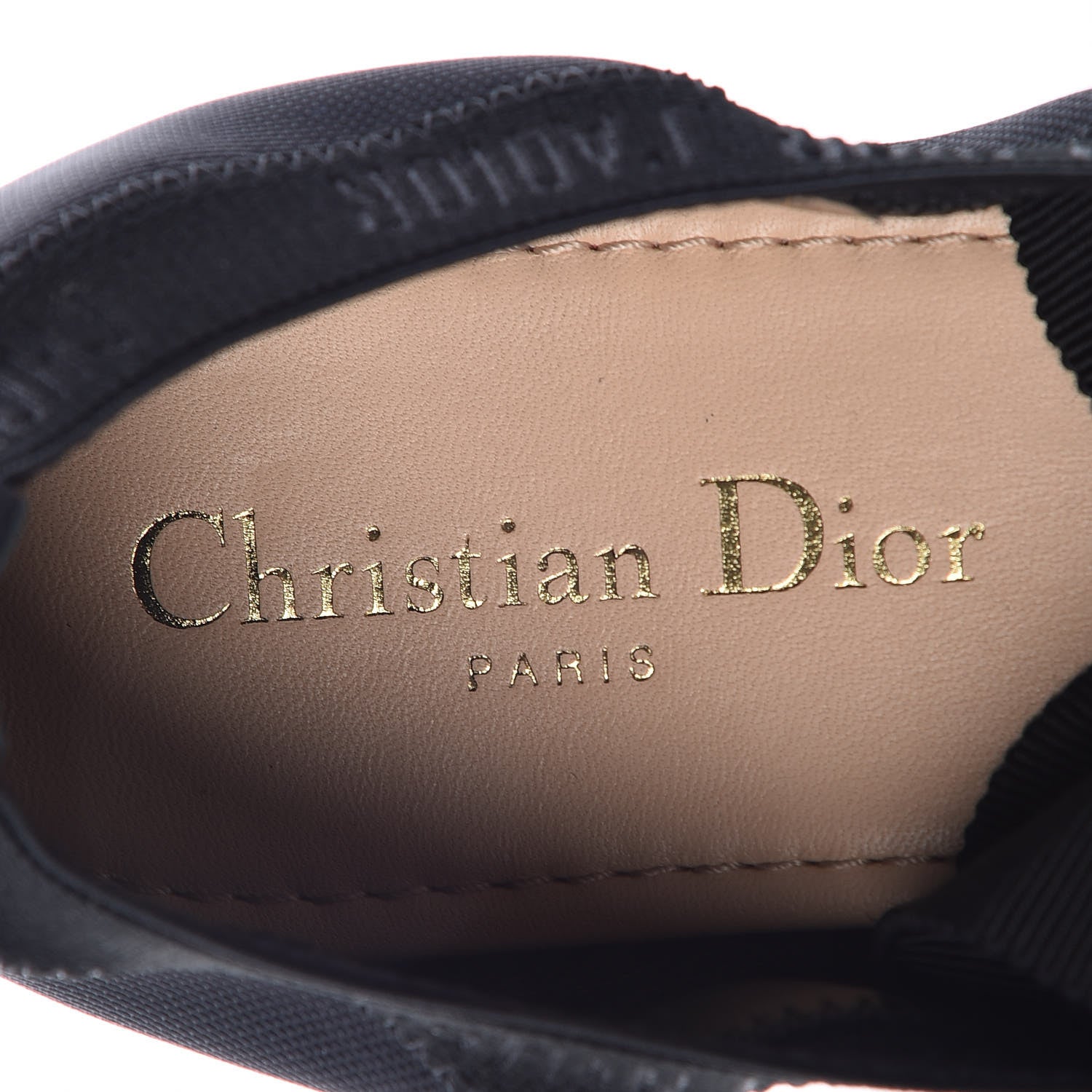 Christian Dior Micro Mesh Academy Lace-Up Ballerina Flats 37.5 Black 8 of 9