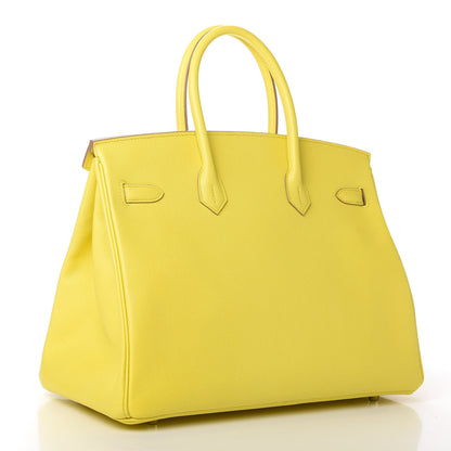 Hermes Epsom Birkin 35 Lime 3 of 11