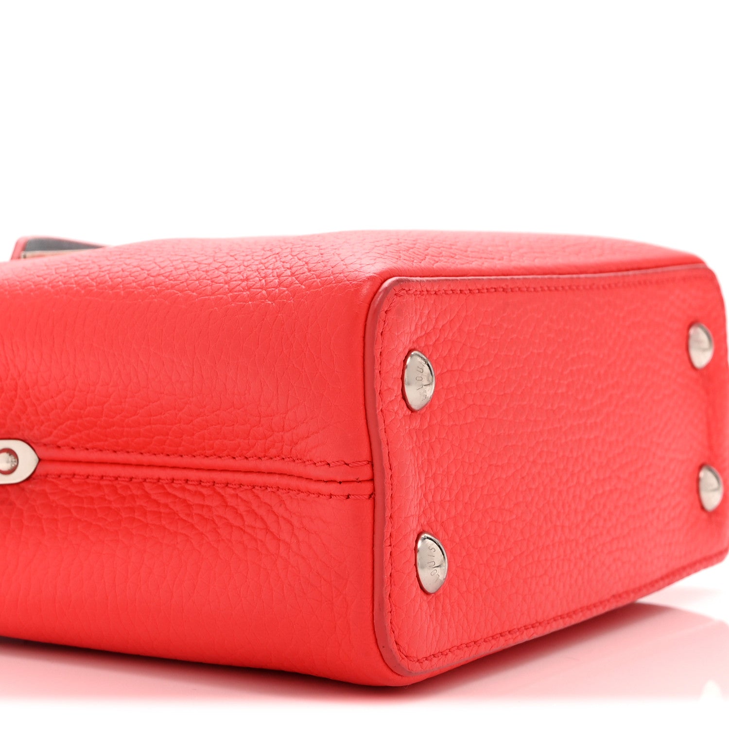 Louis Vuitton Taurillon Capucines Mini Coral Olympe Blue 8 of 9