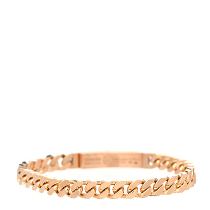 Hermes 18K Rose Gold Diamond PM Kelly Gourmette Bracelet LG 3 of 5