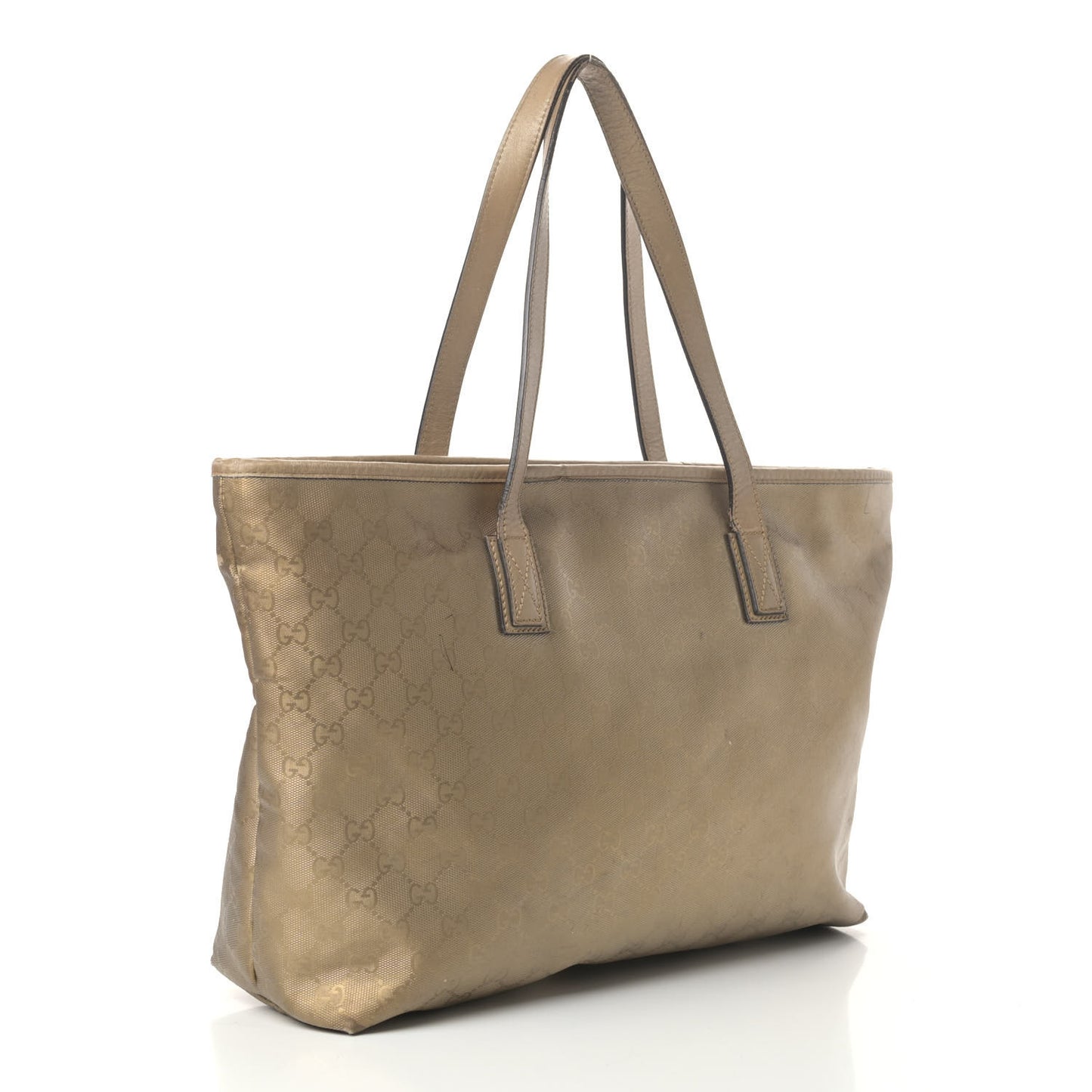 Imprime Monogram Medium Zippered Shopping Tote Champagne
