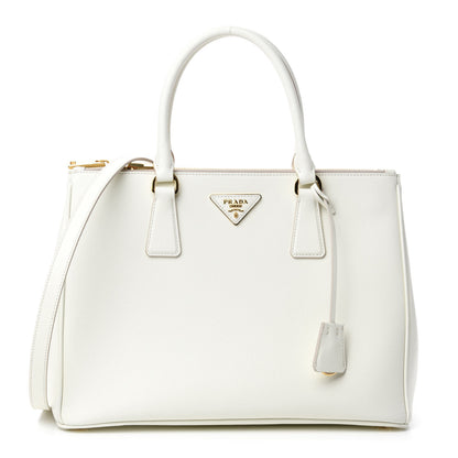 Prada Saffiano Lux Large Galleria Double Zip Tote White 1 of 12