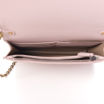 Bottega Veneta Nappa Intrecciato Checker Chain Wallet Deco Rose Quartz 4 of 8
