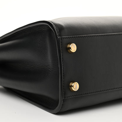 Fendi Vitello Tahiti Burro Medium Peekaboo Iconic Essentially Satchel Black Corda 9 of 11
