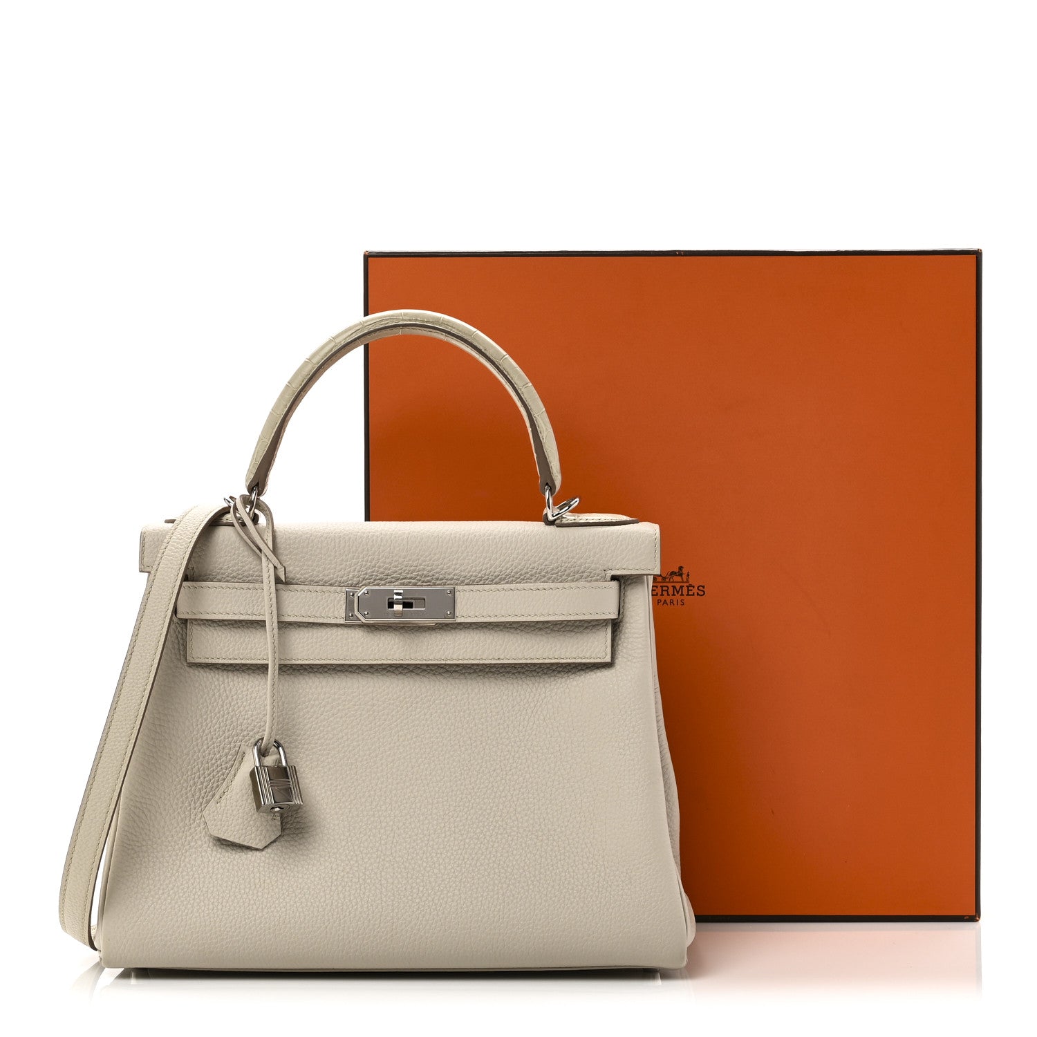 Hermes Togo Matte Alligator Kelly Retourne Touch 28 Beton 11 of 11