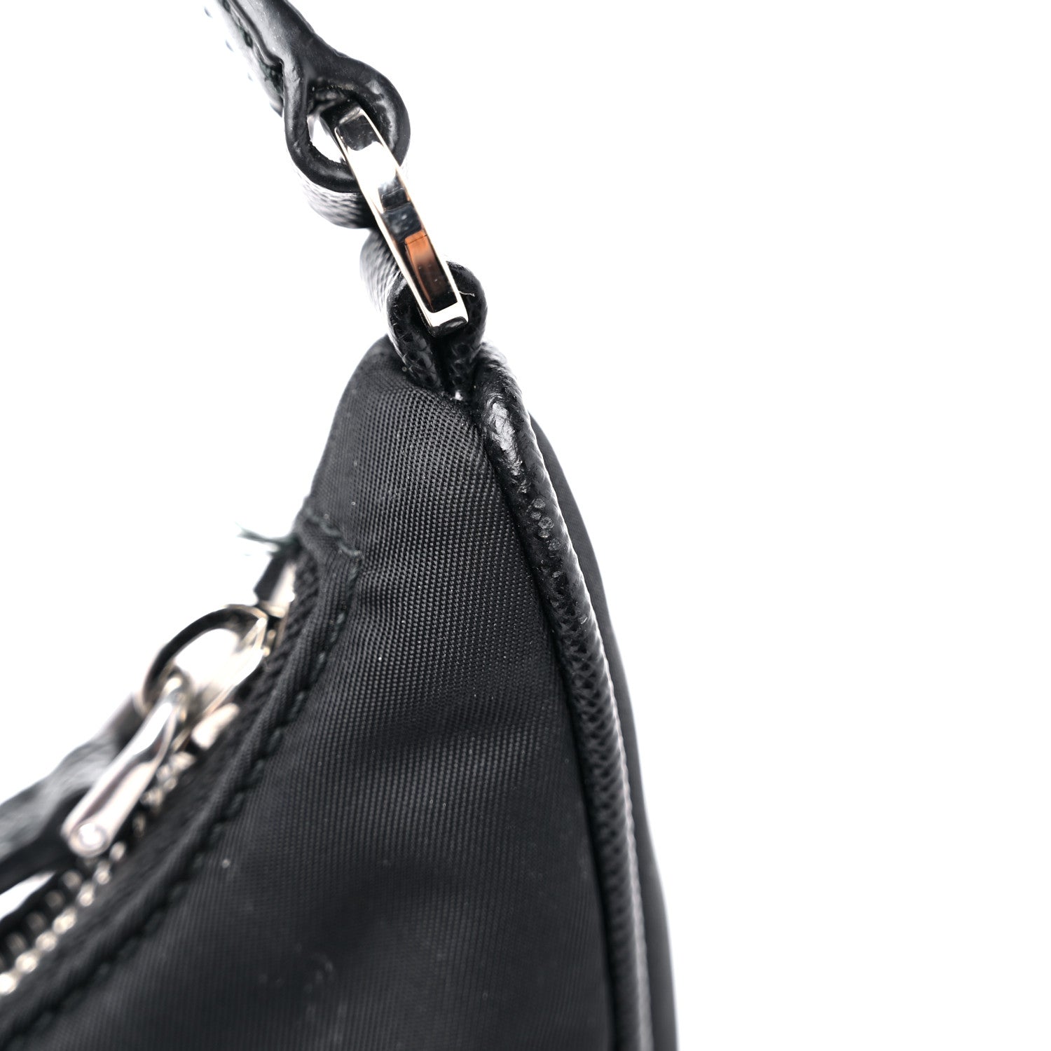 Prada Tessuto Nylon Saffiano Mini Re-Edition 2005 Bag Black 14 of 14