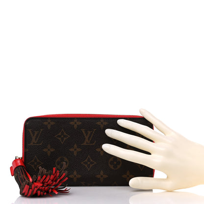 Louis Vuitton Monogram Pompon Zippy Wallet Coquelicot 2 of 13