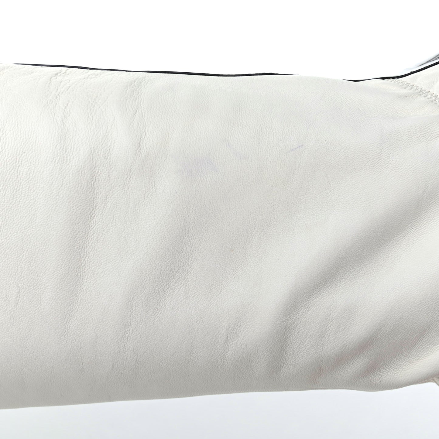 Lambskin Patent Cap Toe Over the Knee Boots 37 White